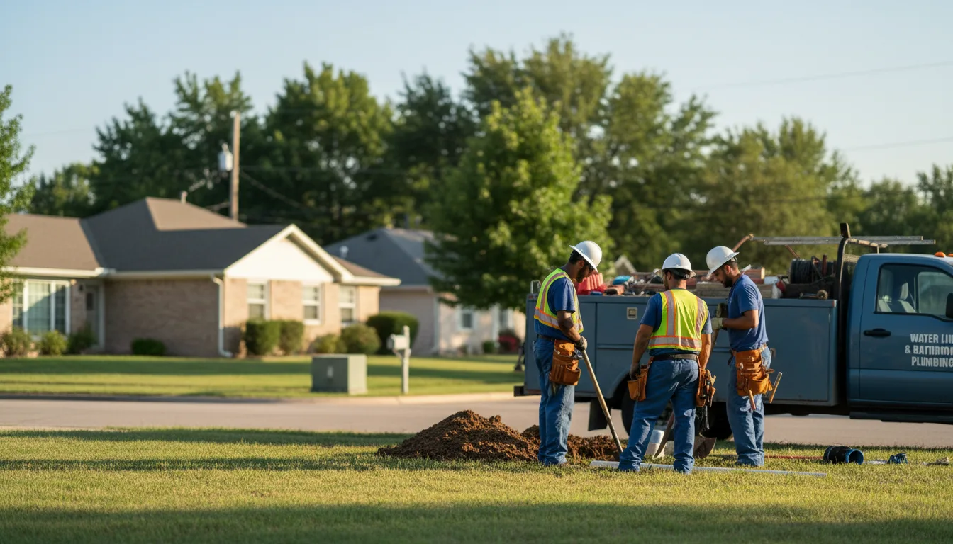 Residential water line and bathroom plumbing service in Dozier, AL